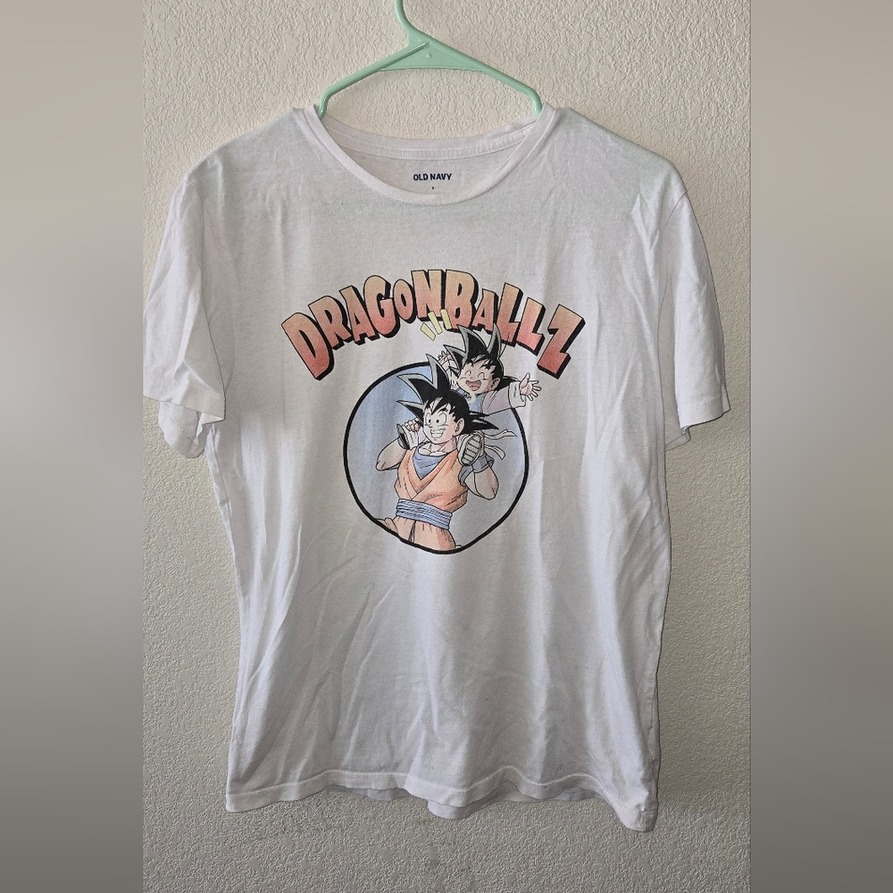 Old Navy White Dragon Ball Z Graphic Tee